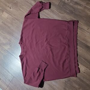 Aerie Oversized Burgandy Crew Sweatshirt Small